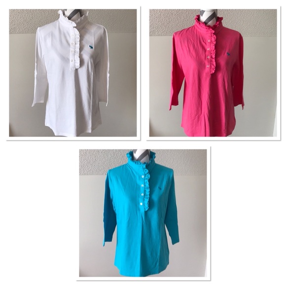 🚨CLOSET CLOSING🚨 Ruffled Collar Polos - Picture 2 of 5